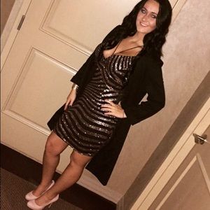 Black & Gold Sequence Dress